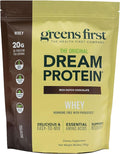 Greens First Dream Protein Powder Whey - 20g Protein Per Serving - Hormone-Free with Prebiotics - Non-GMO - No Artificial Sweeteners/MSG/Aspartame (Rich Dutch Chocolate 28.04 oz)