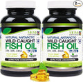(Pack of 2) Wild Caught Omega 3 Fish Oil DPA-EPA-DHA 2900 Milligram Fish Oil Supplement 180 Softgels