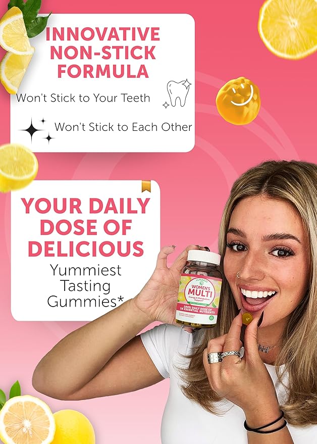 Lunakai USA Made Women’s Multi &amp Biotin Gummies Bundle – 16 Essential Nutrients Biotin 5000 mcg Vitamins C &amp E – 60 Ct Each