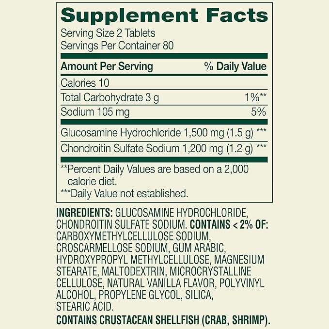 M&ampF Essential Triple Strength - Glucosamine Chondroitin- 340 Tablets by Spring Valley- Joint Health &amp Mobility Support- Dietary Supplement- Pill Organizer