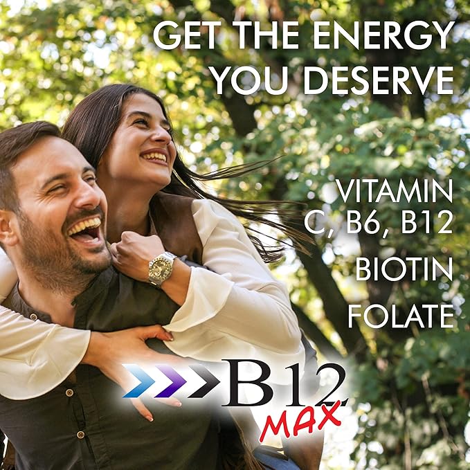 Wellgenix Bio-Available Sublingual B12 Max - Formulated for High Absorption - Nutritional Multivitamin B12 B6 Folate - Fast Dissolve (60 Ct) 2 Pack