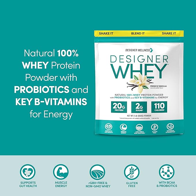 Designer Wellness Designer Whey 2lb French Vanilla and 2lb Gourmet Chocolate Bundle