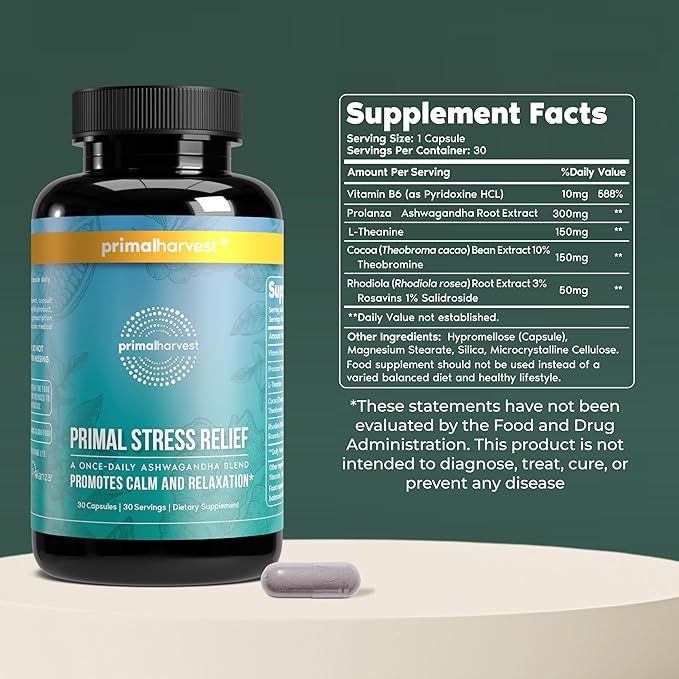Primal Harvest Daily Two-Step Routine | NAD+ &amp Stress | 2 Pack | 30 Day Supply