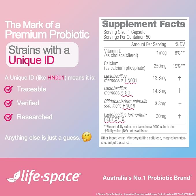 Life-Space Probiotic for Pregnancy &amp Breastfeeding 3 in 1 Probiotic for Women Clinically Proven for Mom's Breast Gut &amp Vaginal Health Baby Growth Support 15 Billion CFU &amp 4 Strains 5