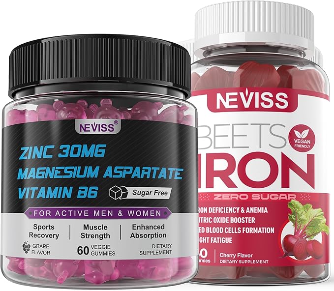 Iron Gummies with Zinc and Magnesium Supplement
