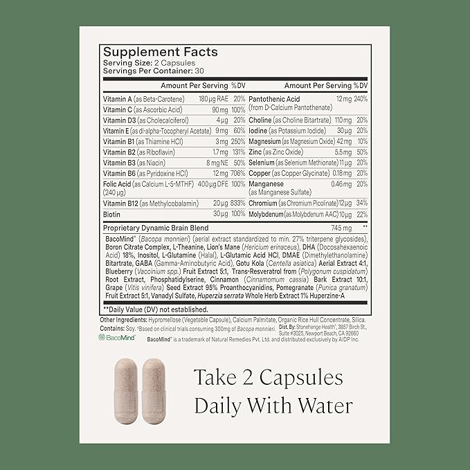 Stonehenge Health Dynamic Brain + Dynamic Turmeric Bundle Supports: Memory Acquisition Retention &amp Recall