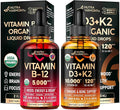 NUTRAHARMONY Organic Vitamin B12 &amp Vitamin D3 K2 Drops