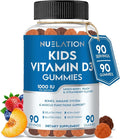 Kids Vitamin D Gummies (90 Day Supply) Vitamin D3 for Kids (1000IU) to Support Strucutre Muscle Functions &amp Immune System. Delicious &amp Vegetarian Gummy Vitamin D