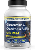 Glucosamine Chondroitin MSM Supplement for Joint &amp Bone Health - 120 Capsules | Joint Support &amp Discomfort Relief for Back Knees Hands