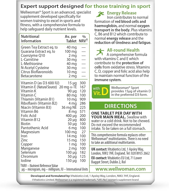 Vitabiotics Wellwoman Sport and Fitness - 30 Tablets