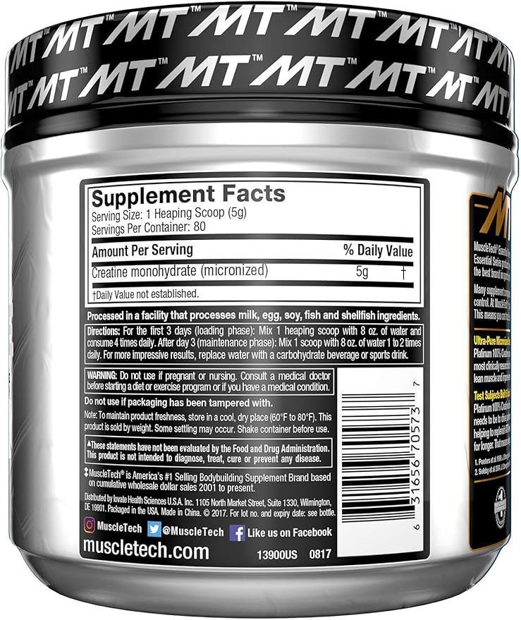 MuscleTech Creatine + Whey Protein Isolate Bundle Platinum Creatine Iso Whey Clear Orange
