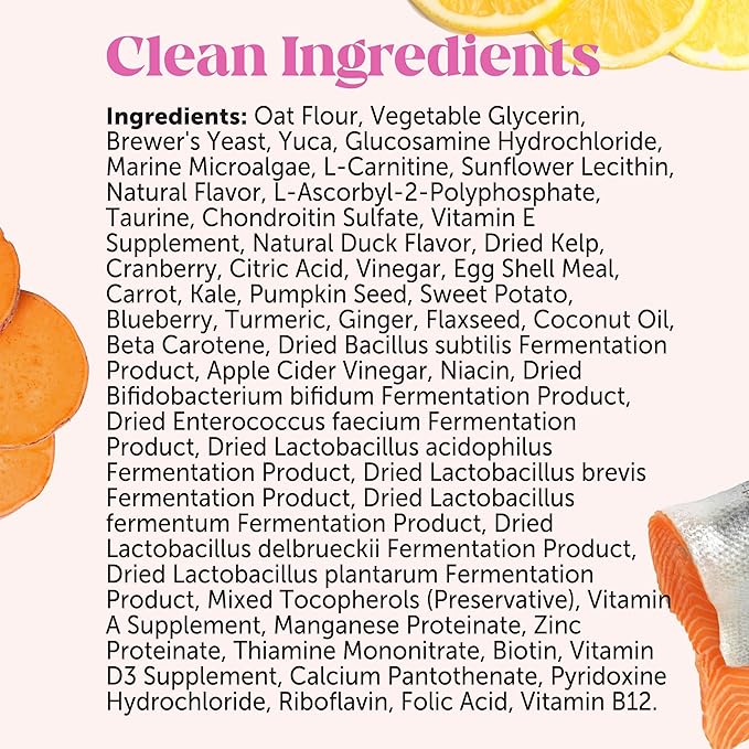 Senior Dog Multivitamin - Essential Dog Vitamins and Supplements - Glucosamine Probiotics Omega Fish Oil for Dogs Health &amp Heart- Dogs Vitamins Health Supplies (Duck 90 ct)