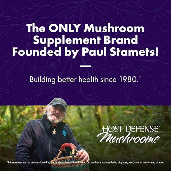 Host Defense MyCommunity Capsules - 17 Species Blend Mushroom Supplement for Immune Support - Herbal Aid with Lion's Mane Reishi. Chaga Cordyceps Turkey Tail &amp More - 120 Capsules