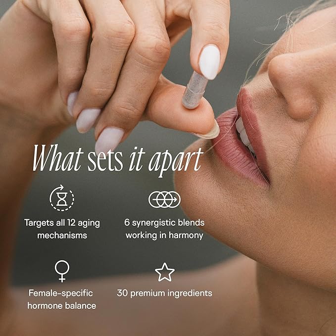 Happy Aging NAD+ Supplement for Women | NAD Booster with NMN NMNH NR Resveratrol CoQ10 &amp Urolithin A – Supports Energy Focus Skin Glow &amp Daily Vitality 30-Day Supply