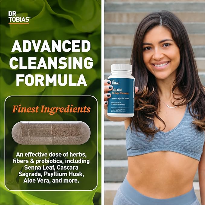 Dr. Tobias Vegan Omega 3 Algae Oil and Colon 14 Day Cleanse for Improved Digestion Gut &amp Immune Support and Overall Health