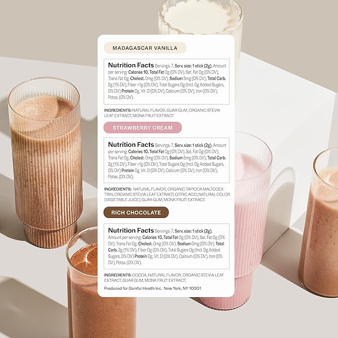 Gainful Lean Plant Protein Powder &amp Neapolitan Flavor Bundle 20g Plant Protein Supports Lean Muscle Metabolism &amp Satiety with Green Tea Extract Vegan 14 Servings + 14 Flavor Sticks