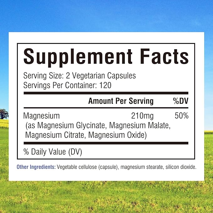 Innate Vitality Magnesium Glycinate 500mg 120 Capsules and 4 in 1 Magnesium Complex 240 Vegan Capsules