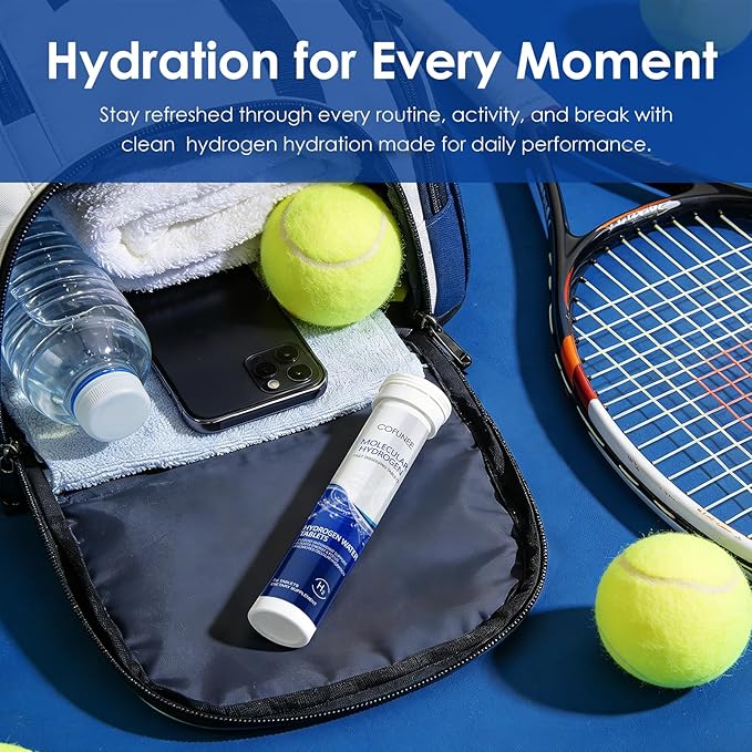 Hydrogen Tablets with Magnesium - H2 Molecular Hydrogen Tabs for Drinking Water Hydration Electrolytes Supports Healthy Aging Focus &amp Daily Energy Fast-Dissolving Tablets 60 Count