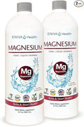 Eniva High Potency Liquid Ionic Magnesium Supplement 2-Pack Berry Flavor | 400 MG | Digestive Health Muscle Energy and Bones | Zero Calories | Zero Sugar | for Muscle Recovery - 64 Servings Total