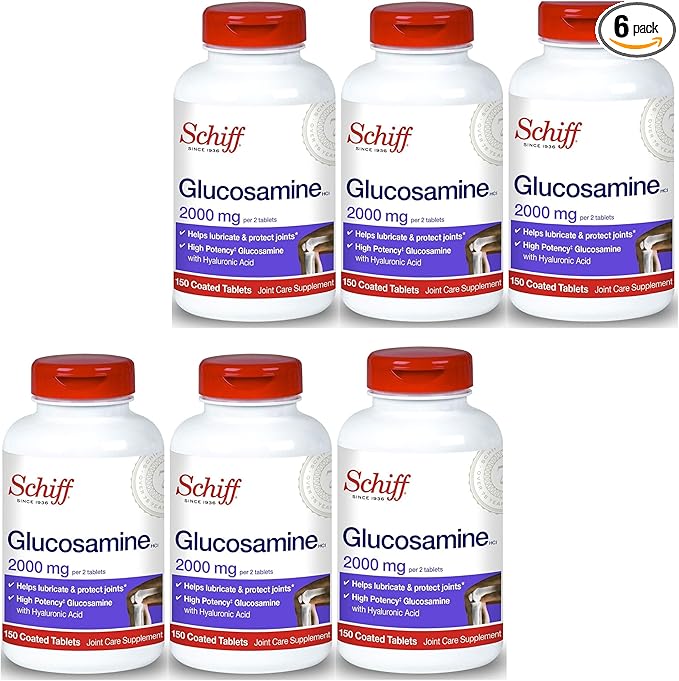 Schiff Glucosamine 2000mg with Hyaluronic Acid (Pack of 6)