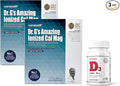 Dr. G's Amazing Ionized Cal Mag - Bone Health Calcium Magnesium Powder Supplement - 60 Sticks x 2 Packs + 1 Bottle of Vitamin D3