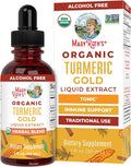 MARYRUTH'S Organics USDA Turmeric Gold Liquid Drops | Herbal Blend | Turmeric Curcumin | Black Pepper | Cassia Cinnamon Bark | Ginger Root | Immune Support | Non-GMO Project Verified | Vegan | 1oz