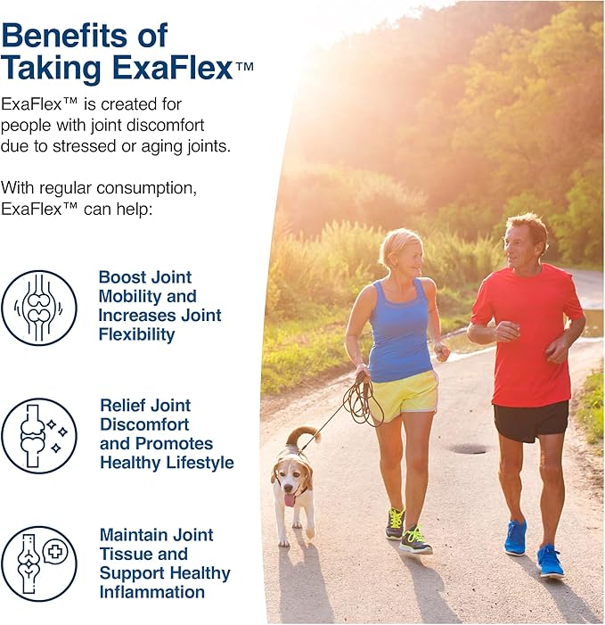 N-Labs ExaFlex Glucosamine Chondroitin MSM Bromelain Capsules - Joint Supplements for Men and Women with Boswellia Extract Turmeric and Quercetin - Supports Joint Health - Made in USA - 60 Capsules