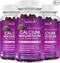 Calcium Magnesium Zinc Gummies with High Absorption Magnesium Glycinate 200mg Potassium -Plant Calcium Supplement w/ D3 &amp Sea Moss for Bone Muscles Calm Mood &amp Sleep Support- Kids &amp adu