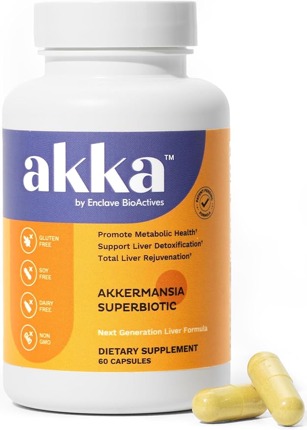 AKKA Premium Liver Cleanse Detox &amp Repair Superbiotic - Supports Liver Health &amp Function Boosts Energy Digestion &amp Metabolism with Bioavailable Pasteurized Akkermansia Non-GMO Gluten-F