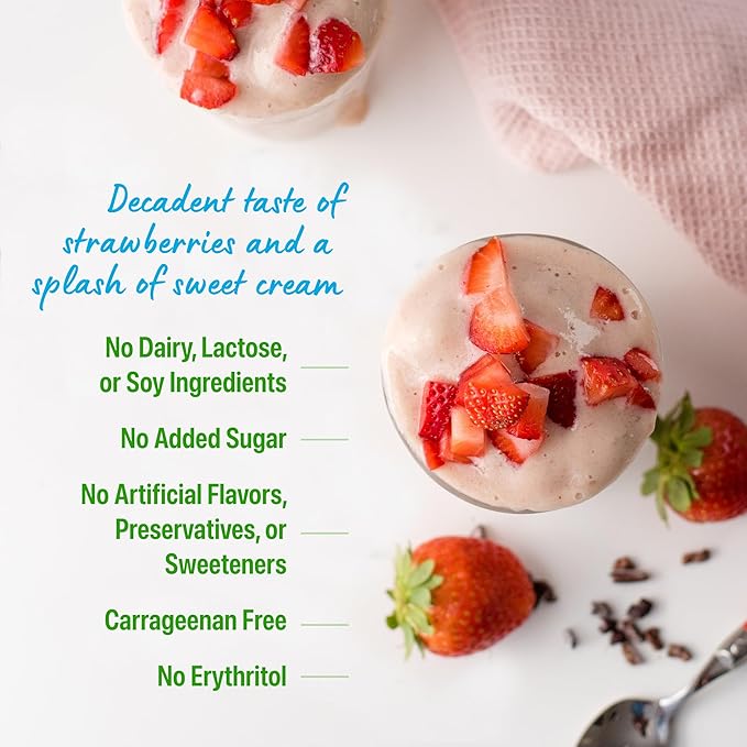 Orgain Organic Vegan Protein Powder Strawberries &amp Cream - 21g Plant Based Protein 4g Prebiotic Fiber Low Net Carb No Lactose Ingredients No Added Sugar Non-GMO For Shakes &amp Smoothies