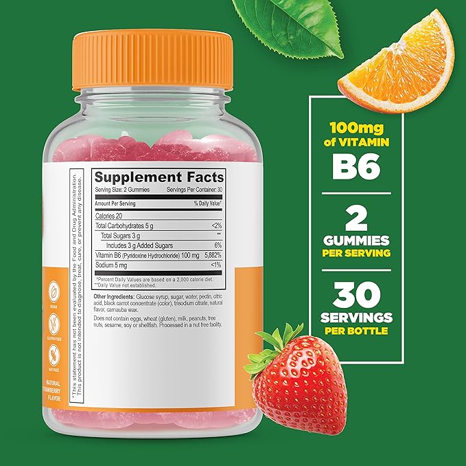 Lifeable Vitamin B6 + B Complex Gummies Bundle - Great Tasting Vitamin Supplement Gluten Free GMO Free Chewable