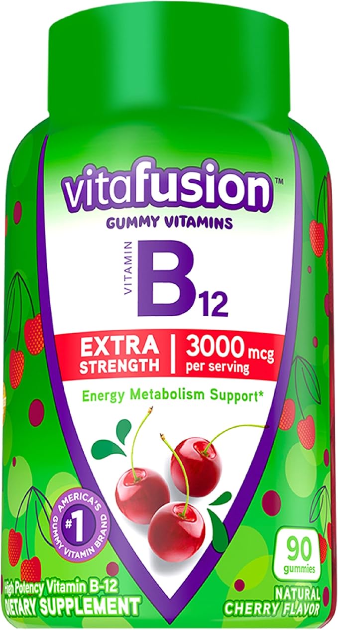 Vitafusion PreNatal Gummy Vitamins Raspberry Lemonade Flavored Pregnancy Vitamins for Women &amp Extra Strength Vitamin B12 Gummy Vitamins for Energy Metabolism Support