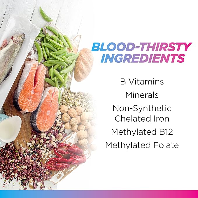 Livingood Daily Iron Supplement for Women &amp Men Blood Support Formula with Chelated Iron Methylated B12 Vitamin C Zinc &amp Folate Vegan Non GMO Gluten Free Allergen Free 30 Capsules
