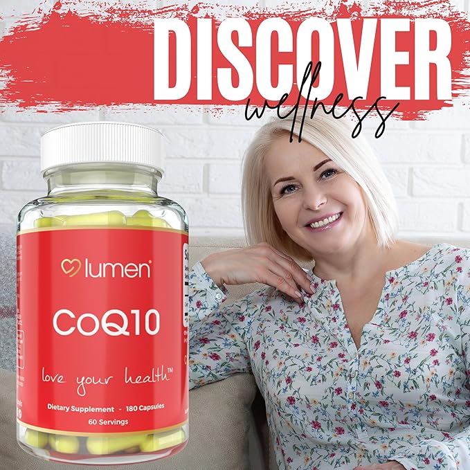 Lumen Naturals CoQ10 for Women – Coenzyme Q-10 600mg Per Serving – 180 Veggie Capsules – 60 Servings