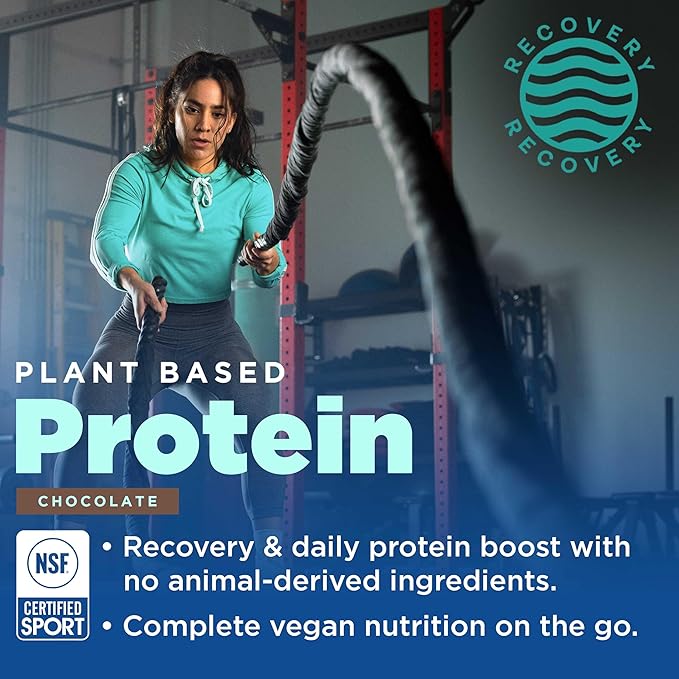Gnarly Nutrition Vegan Plant Protein – Chocolate Vegan Protein Powder NSF Sport Certified – Meal Replacement Daily Nutritional Boost – Lactose Free Powder – Chocolate 28.2 oz