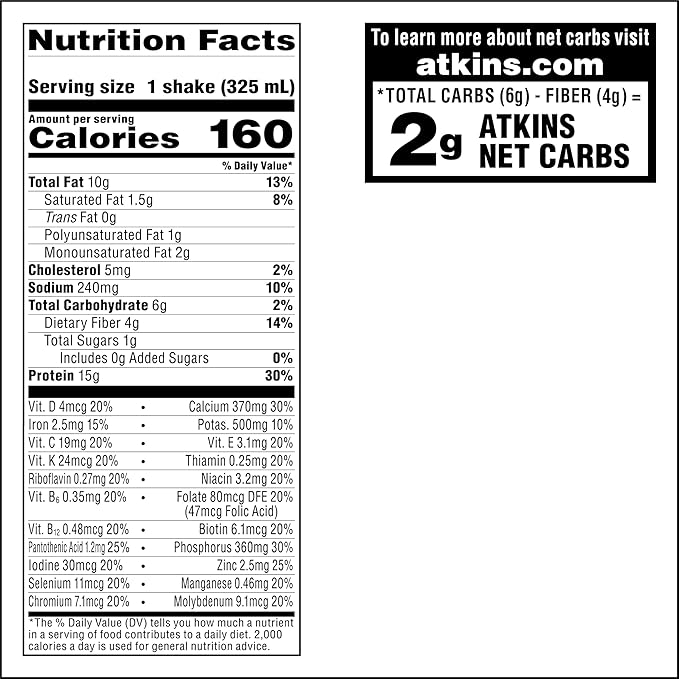Atkins Creamy Chocolate Coconut Protein Shake15g Protein2g Net Carbs1g SugarKeto Friendly(Pack of 24)