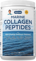 ANDREW LESSMAN Marine Collagen Peptides Powder and MSM 30 Servings - Supports Radiant Smooth Soft Skin Comfortable Joints. Pure. Super Soluble No Fishy Flavor No Additives Non-GMO