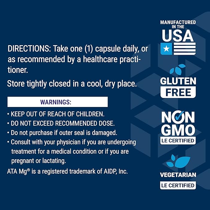 Life Extension Calm-Mag Magnesium Acetyl taurinate Daily Stress Management Formula Supports Calmness and Relaxation Gluten-Free Non-GMO Vegetarian 30 Capsules