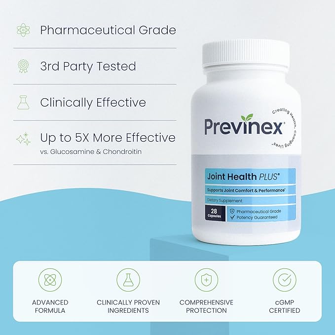 Joint Support Supplement with Natural Eggshell Membrane Glucosamine Chondroitin Collagen Hyaluronic Acid and Boswellia for Joint Health Flexibility and Mobility - 4-Week Supply
