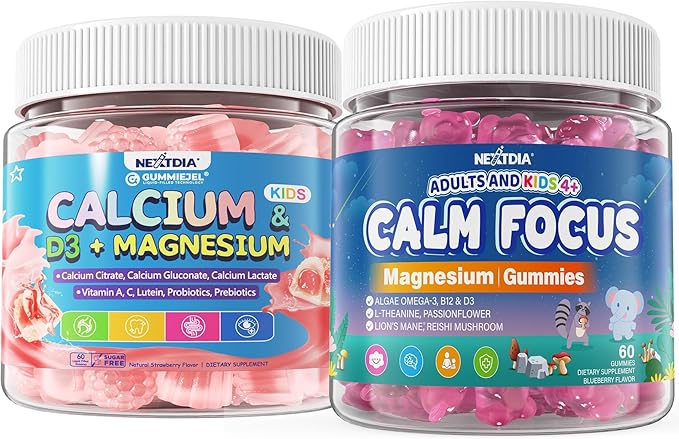 Kids Calcium Gummies + D3 &amp Magnesium + Omega 3 for 4+