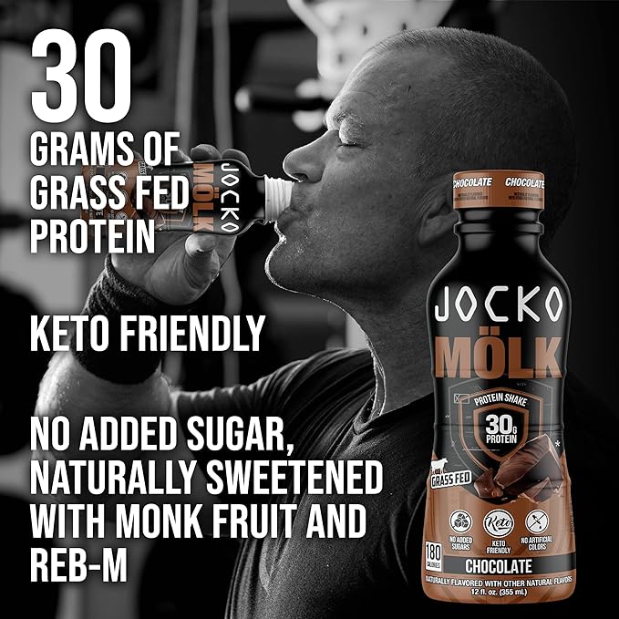 Jocko Fuel 2 Pack Bundle - Chocolate MOLK Protein Powder &amp RTD Protein Shake