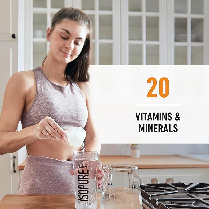 Isopure Zero Carb 100% Pure Whey Isolate Protein Powder Gluten Free With Vitamins Vanilla Salted Caramel 25g Protein Per Serving 3 Lbs 42 Servings (Packaging May Vary)