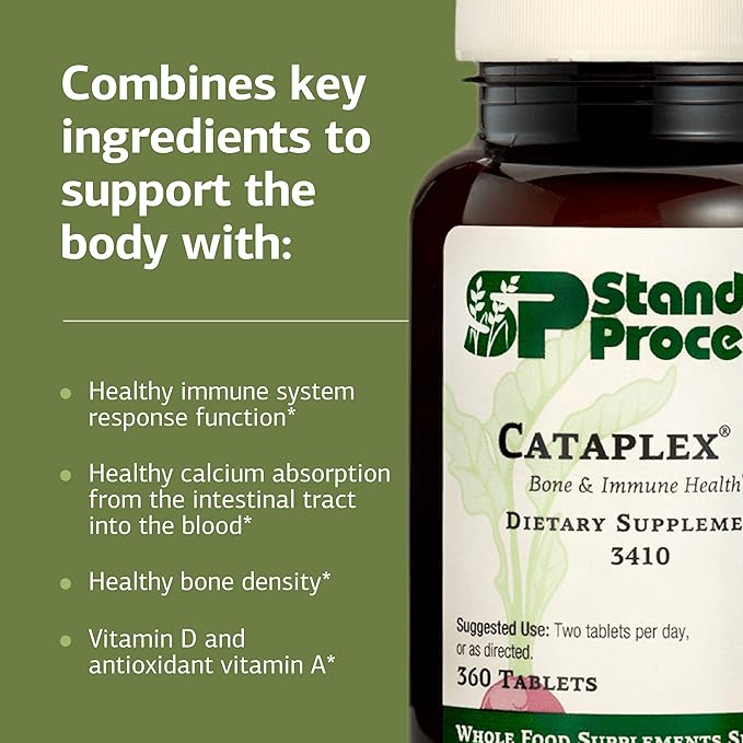 Standard Process Cataplex D - Supports Immune Function Bone Density &amp Mineral Absorption - Immune Health Supplement with Vitamins A &amp D - Gluten-Free Non-Dairy &amp Non-Soy - 360 Tablets