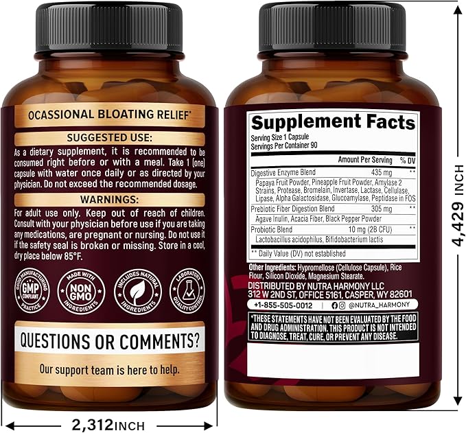 NUTRAHARMONY Multivitamins for Women &amp Digestive Enzymes Capsules