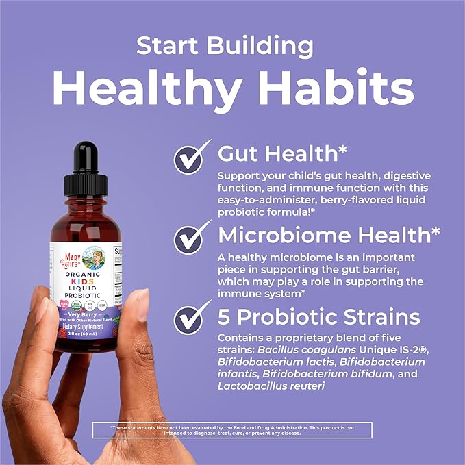 MARYRUTH'S Organics Kids Very Berry Liquid Probiotic 2 FZ