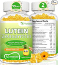 Lutein 20 mg with Zeaxanthin Gummies Lutein and Zeaxanthin Supplements with Eye Vitamins C E Bilberry for Eye Health - 120Cts