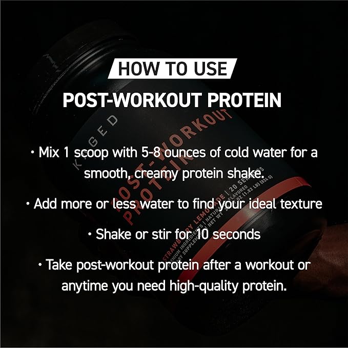 Kaged Post Workout Protein Powder | Re-Kaged | 28g Whey Protein with Creatine Glutamine &amp Betaine for Muscle Growth &amp Recovery | Low Sugar | 20 Servings | Orange Cream