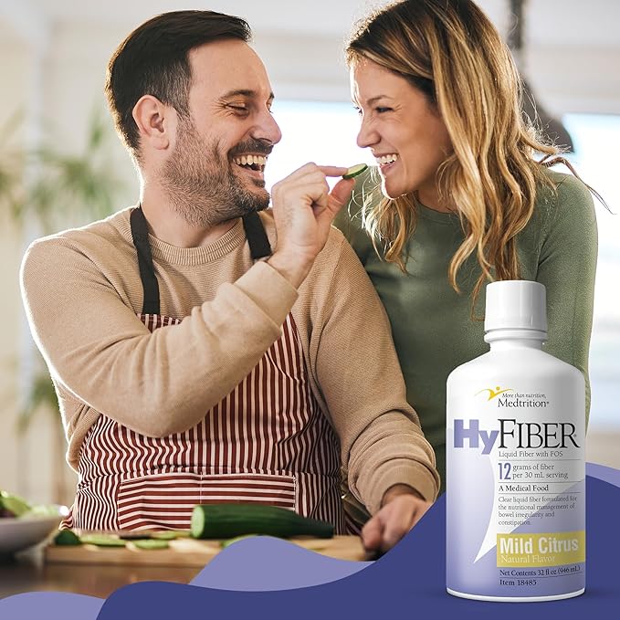 Medtrition HyFiber Daily Liquid Fiber for Regularity and Soft Stools 12 Grams Soluble Fiber 32 fl oz 4 Pack