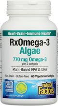 Natural Factors RxOmega-3 Algae 770 mg 60 Softgels