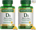 Nature's Bounty Vitamin D3 2000 IU|Supports Immune HealthCalcium Absorption &amp Bone Strength|Essential for Healthy Bones|Non-GMONo-Gluten350 Softgels1 Serving Per Day for Daily Health(Pack of